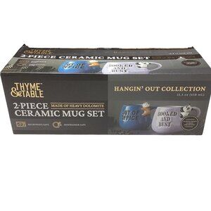 Thyme & Table: Sloth & Panda Ceramic Mug Set, Holds 15.5 Fluid Ounces